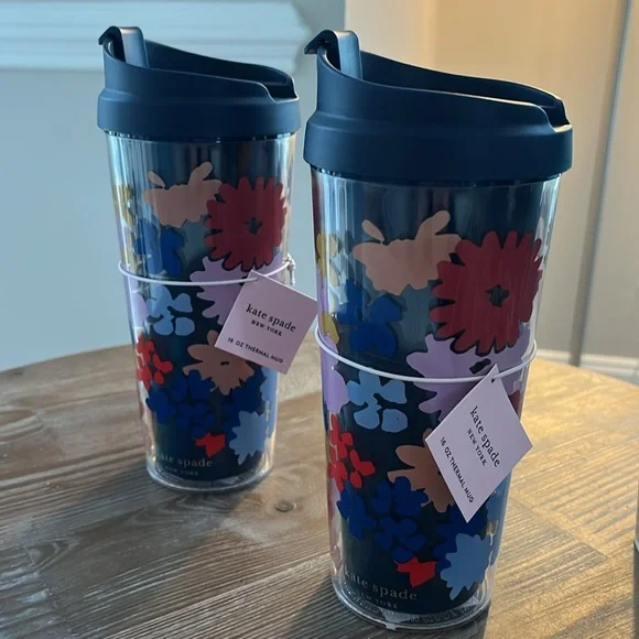 NWT 4 Kate Spade 16 oz Thermal Tumblers - Picture 2 of 5